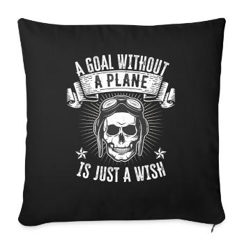 Captain Airline Pilot Jumbo Jet - Sofa pillowcase 17,3'' x 17,3'' (45 x 45 cm) - black - Front