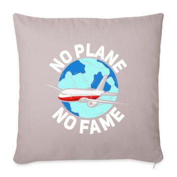 Pilote de ligne sans avion no glory flyer - Housse de coussin décorative 45 x 45 cm - taupe clair - Devant