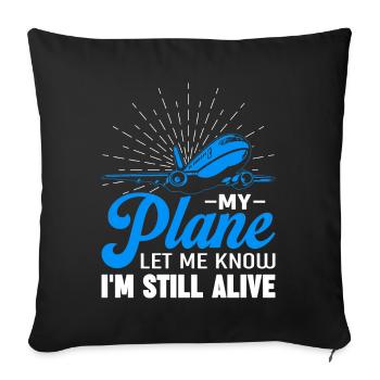 Airline Pilot Captain Saying Airplane Pilot - Sofa pillowcase 17,3'' x 17,3'' (45 x 45 cm) - black - Front