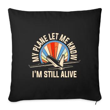 Airline Pilot Captain Saying Airplane Pilot - Sofa pillowcase 17,3'' x 17,3'' (45 x 45 cm) - black - Front