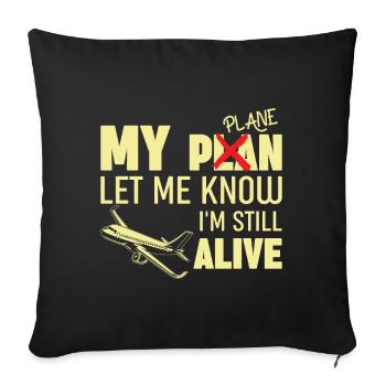 Airline Pilot Captain Saying Airplane Pilot - Sofa pillowcase 17,3'' x 17,3'' (45 x 45 cm) - black - Front