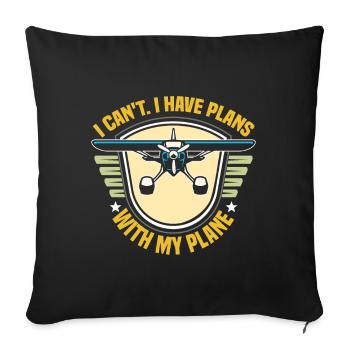 Airline Pilot Captain Saying - Sofa pillowcase 17,3'' x 17,3'' (45 x 45 cm) - black - Front