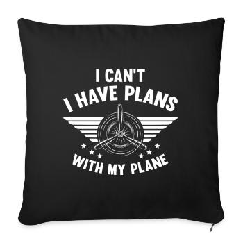 Airline Pilot Aircraft Pilot Airline - Sofa pillowcase 17,3'' x 17,3'' (45 x 45 cm) - black - Front
