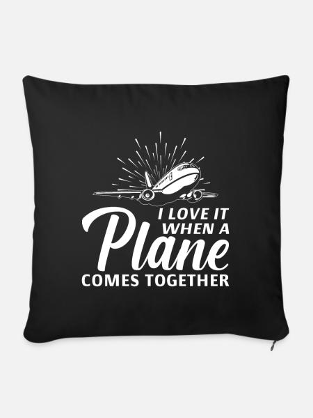 Airline Pilot - Sofakissenbezug 45 x 45 cm - Schwarz