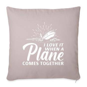 Airline Pilot - Sofakissenbezug 45 x 45 cm - helles Taupe - Vorne