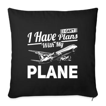 Airline Pilot Captain Saying - Sofa pillowcase 17,3'' x 17,3'' (45 x 45 cm) - black - Front