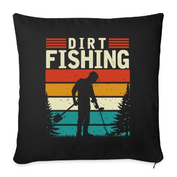 Metal detection, metal detector - Sofa pillowcase 17,3'' x 17,3'' (45 x 45 cm) - black - Front
