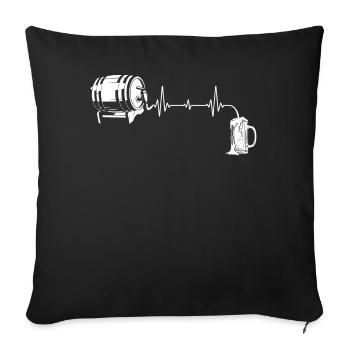 Amateur de bière, buveur de bière, brasseur, brasseur - Housse de coussin décorative 45 x 45 cm - noir - Devant