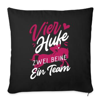 Rider, Horseback Riding, Horses, Horse Riding, Travel Port - Sofa pillowcase 17,3'' x 17,3'' (45 x 45 cm) - black - Front