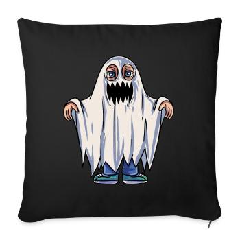 Kids Ghost Costume - Sofa pillowcase 17,3'' x 17,3'' (45 x 45 cm) - black - Front