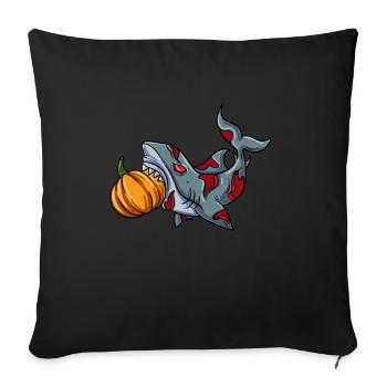 Halloween Shark - Sofa pillowcase 17,3'' x 17,3'' (45 x 45 cm) - black - Front