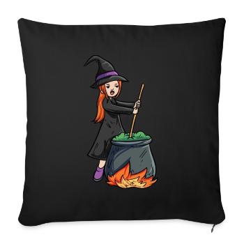 Witch Boiler - Sofa pillowcase 17,3'' x 17,3'' (45 x 45 cm) - black - Front