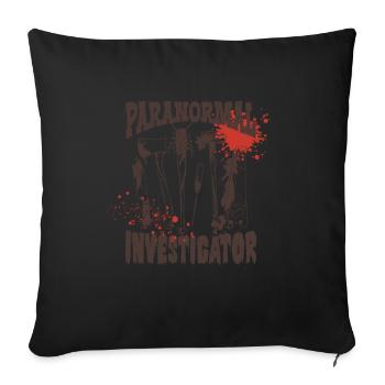 Ghost Hunting Paranormal Investigator - Sofa pillowcase 17,3'' x 17,3'' (45 x 45 cm) - black - Front