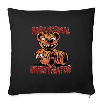 Ghost Hunting Paranormal Investigator - Sofa pillowcase 17,3'' x 17,3'' (45 x 45 cm) - black - Front