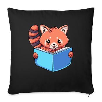 Leser Lesebuch - Sofakissenbezug 45 x 45 cm - Schwarz - Vorne