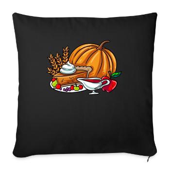 Food Table - Sofa pillowcase 17,3'' x 17,3'' (45 x 45 cm) - black - Front