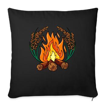 Campfire - Sofa pillowcase 17,3'' x 17,3'' (45 x 45 cm) - black - Front