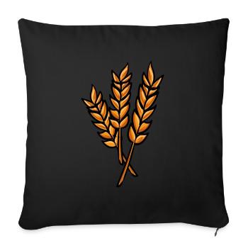 Cereal harvest - Sofa pillowcase 17,3'' x 17,3'' (45 x 45 cm) - black - Front