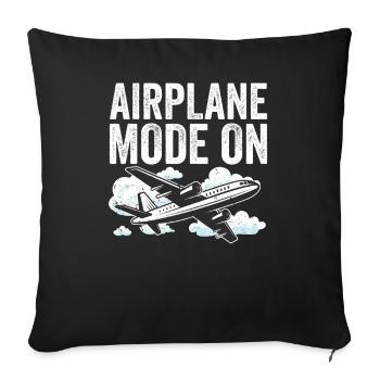 Pilote d’avion rétropilote pilote professionnel - Housse de coussin décorative 45 x 45 cm - noir - Devant