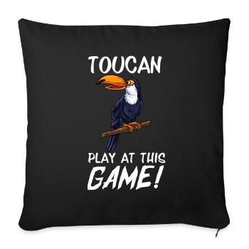 Toucan Bird - Sofa pillowcase 17,3'' x 17,3'' (45 x 45 cm) - black - Front