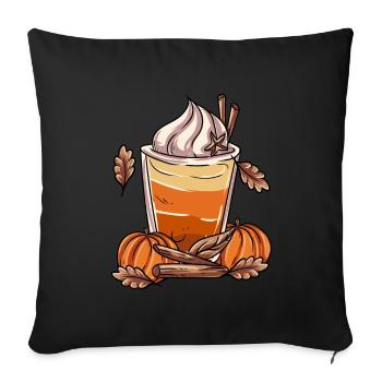 Pumpkin Spice Latte - Sofa pillowcase 17,3'' x 17,3'' (45 x 45 cm) - black - Front