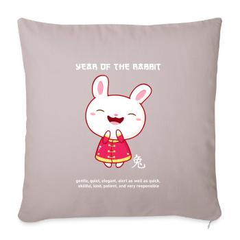 Kawaii Chinese New Year Zodiac Sign - Sofa pillowcase 17,3'' x 17,3'' (45 x 45 cm) - light taupe - Front