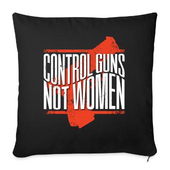 Gun control, gun owners, gun lovers - Sofa pillowcase 17,3'' x 17,3'' (45 x 45 cm) - black - Front