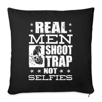 Old Man Shoots , Shooting - Sofa pillowcase 17,3'' x 17,3'' (45 x 45 cm) - black - Front