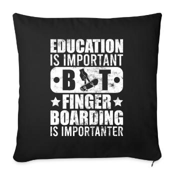 Fingerboard Finger Skateboard Fingerboarding - Housse de coussin décorative 45 x 45 cm - noir - Devant