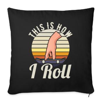 Fingerboard Finger Skateboard Fingerboarding - Housse de coussin décorative 45 x 45 cm - noir - Devant