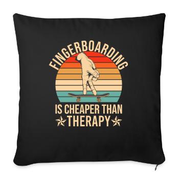 Finger Skateboard Fingerboarding - Housse de coussin décorative 45 x 45 cm - noir - Devant