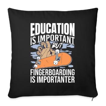Fingerboard Skating Fingerboarding - Sofa pillowcase 17,3'' x 17,3'' (45 x 45 cm) - black - Front