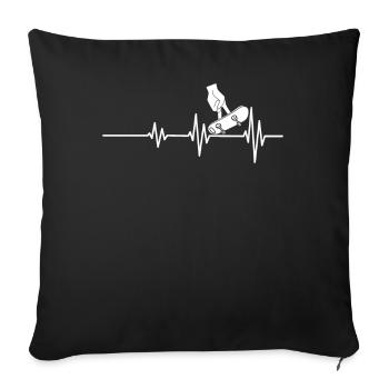 Fingerboard Finger Skateboarding Fingerboarding - Sofa pillowcase 17,3'' x 17,3'' (45 x 45 cm) - black - Front