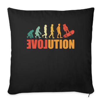 Fingerboard Finger Skateboarding Fingerboarding - Sofa pillowcase 17,3'' x 17,3'' (45 x 45 cm) - black - Front