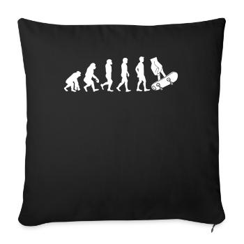 Fingerboard Evolution Skateboard Fingerboard - Housse de coussin décorative 45 x 45 cm - noir - Devant