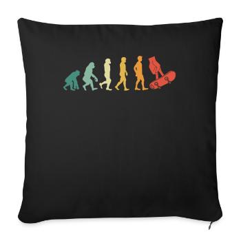 Fingerboard Finger Skateboard Fingerboarding - Sofa pillowcase 17,3'' x 17,3'' (45 x 45 cm) - black - Front