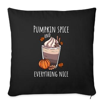 Pumpkin Autumn Kafffee - Sofa pillowcase 17,3'' x 17,3'' (45 x 45 cm) - black - Front