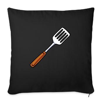 Spatule Turner - Housse de coussin décorative 45 x 45 cm - noir - Devant
