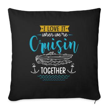 J’adore quand nous étions en croisade ensemble - Housse de coussin décorative 45 x 45 cm - noir - Devant
