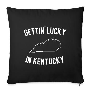 Getting Lucky In Kentucky - Sofa pillowcase 17,3'' x 17,3'' (45 x 45 cm) - black - Front