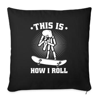 Fingerboard Finger Skateboarding Fingerboarding - Sofa pillowcase 17,3'' x 17,3'' (45 x 45 cm) - black - Front