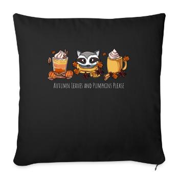 Pumpkin autumn all beautiful - Sofa pillowcase 17,3'' x 17,3'' (45 x 45 cm) - black - Front