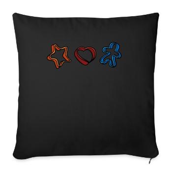 Cookie cutter baking pan - Sofa pillowcase 17,3'' x 17,3'' (45 x 45 cm) - black - Front