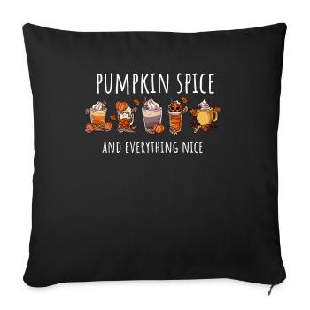 Pumpkin Coffee Lover Coffee Mug - Sofa pillowcase 17,3'' x 17,3'' (45 x 45 cm) - black - Front