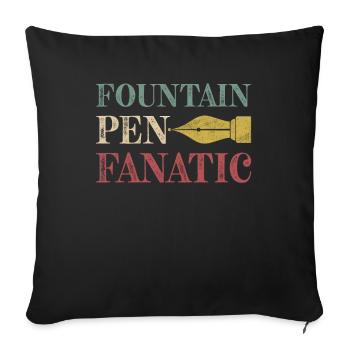 Fountain Pen Fountain Pen Ink Saying Beautiful Font - Sofa pillowcase 17,3'' x 17,3'' (45 x 45 cm) - black - Front