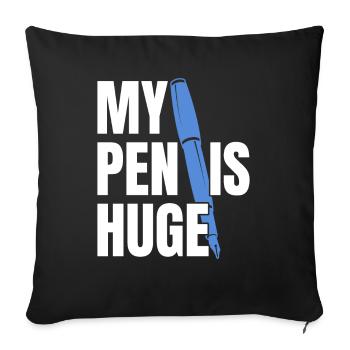 Mon stylo est énorme - Housse de coussin décorative 45 x 45 cm - noir - Devant