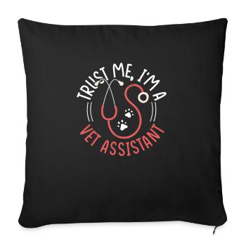 Vet Tech Veterinary Medicine Veterinarian - Sofa pillowcase 17,3'' x 17,3'' (45 x 45 cm) - black - Front