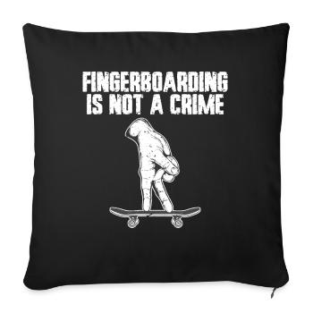 Fingerboard Finger Skateboarding Fingerboarding - Sofa pillowcase 17,3'' x 17,3'' (45 x 45 cm) - black - Front