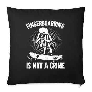 Fun Fingerboard Fingerboard Fingerboard Trick - Sofa pillowcase 17,3'' x 17,3'' (45 x 45 cm) - black - Front