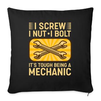C’est difficile d’être mécanicien - Housse de coussin décorative 45 x 45 cm - noir - Devant